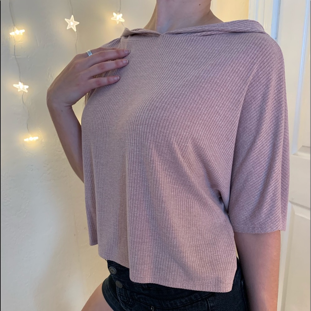 Flow Pink Crop w/ Hood